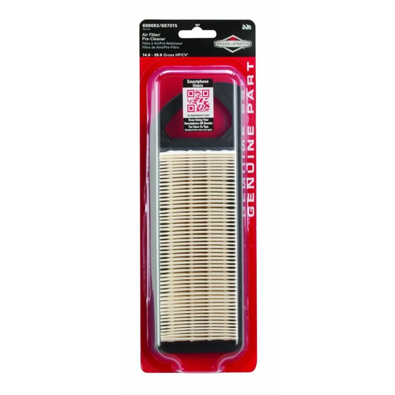 Midwest Engines- Briggs & Stratton Premium Air Filer- White