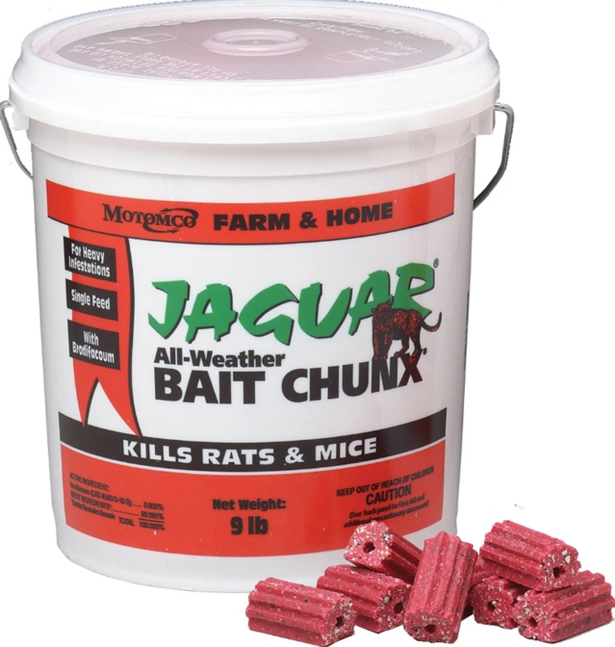 Jaguar All-Weather Bait Chunx Rat & Mouse Killer - 9lb