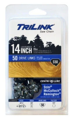 TriLink 14 In. S50 Semi Chisel Chainsaw Chain