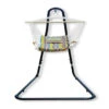 Backyard Expressions Metal Hanging Swing Chair Frame With X Base