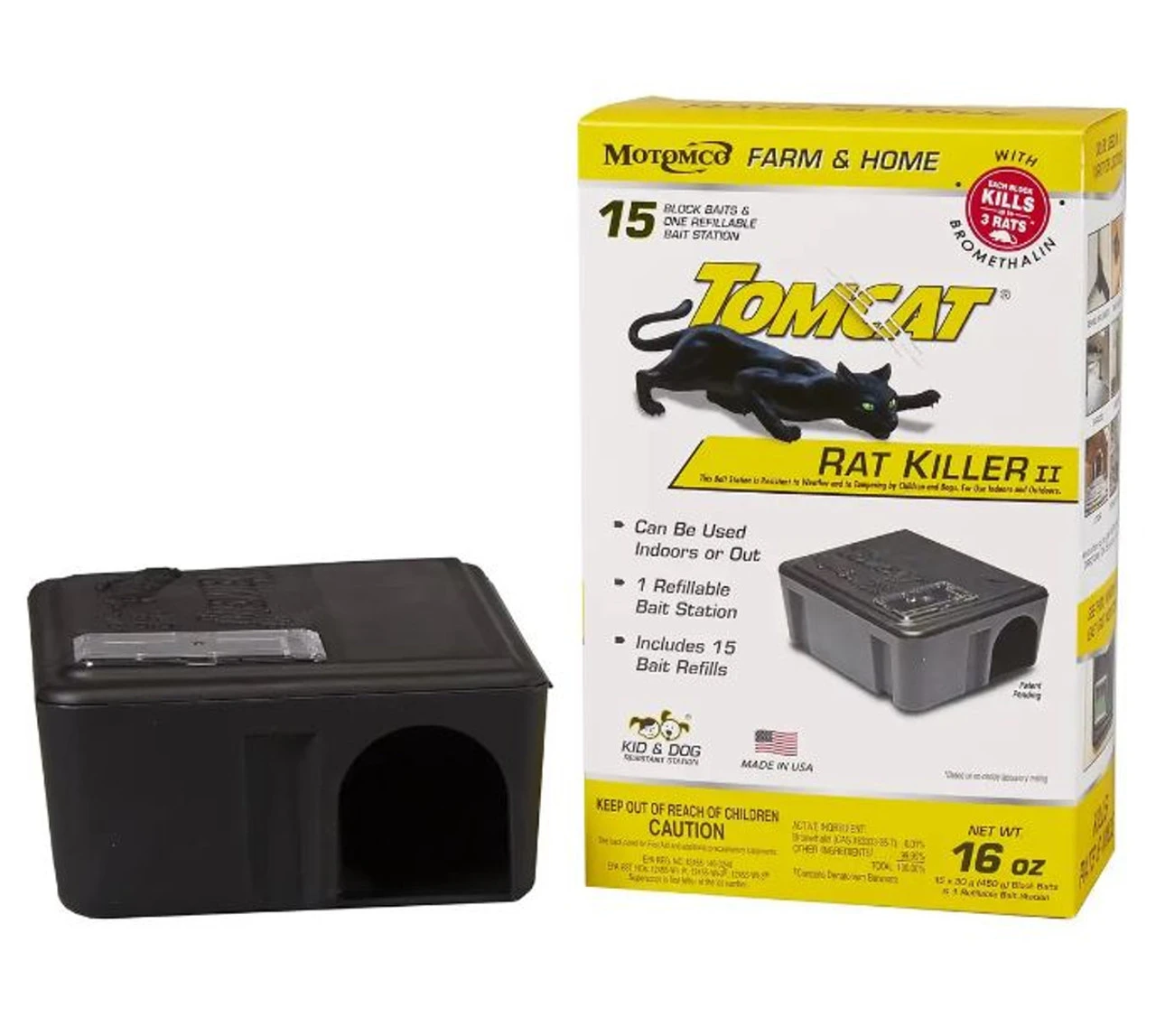 Tomcat 16oz Rat Killer Refillable Station-15 Pack